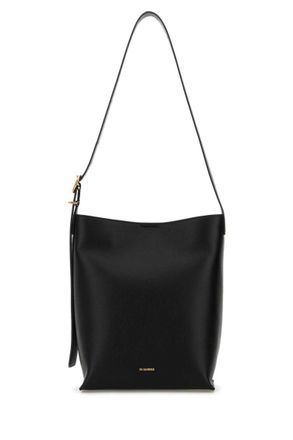 Jil Sander Black Cannolo Shoulder Bag