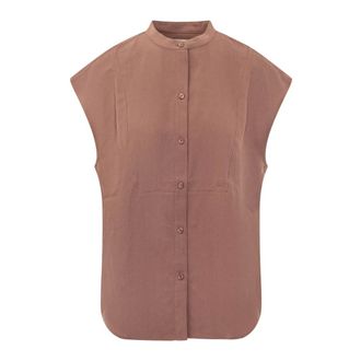 Calvin Klein Shirts, female, Brown, Size: M SL Relaxed Shirt