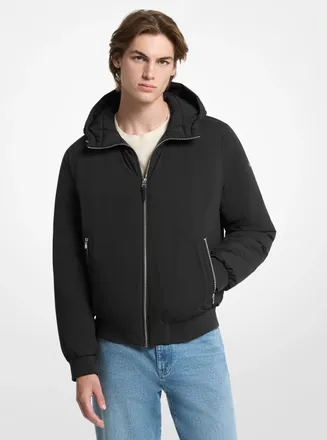 Michael Kors Brunson Nylon Hooded Bomber Jacket