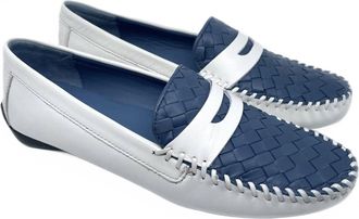 Robert Zur Womens Petra Loafer In White/ocean True Glove