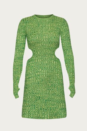 AFRM Dove Mini Dress In Marled Green