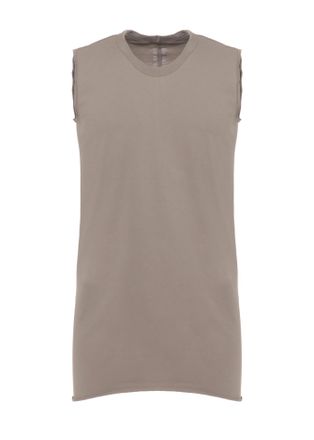 Rick Owens Grey Minimalist Sleeveless Cotton Tank Top