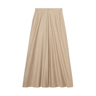 Brooks Brothers Gonna in Lana Vergine a Righe - - Skirts - Donna - Beige - S