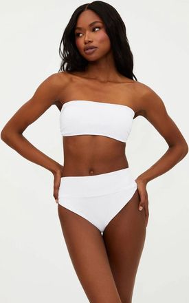 Beach Riot Womens Beach Riot Kelsey Bikini Top White Stretch Removable Straps GBO965