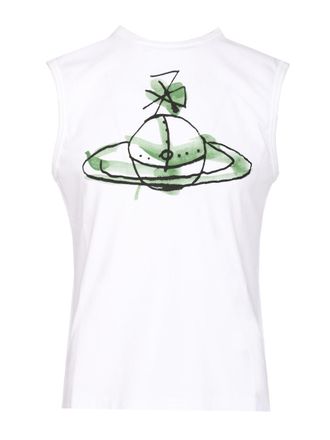 Vivienne Westwood Sleeveless T-Shirt Bianco-Uomo