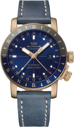 Glycine Airman Contemporary Bronze GMT Mens Watch