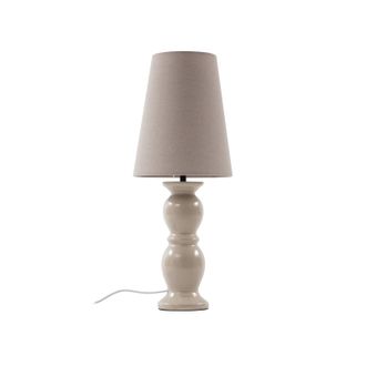 Lucande L&aacute;mpara De Mesa lyndorin En Blanco Cer&aacute;mica - Lucande