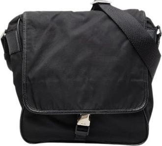 Prada Pre-owned Cross Body Bags, female, Black, Size: ONE SIZE Pre-owned Vintage Nylon Cross Body Bag