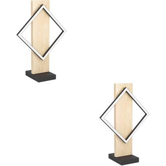 Loops 2 PACK Design LED Table Lamp in Black / Brown - Stylish Home Lighting