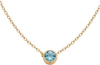 Argento Vivo Birthstone Pendant Necklace in Gold/december at Nordstrom
