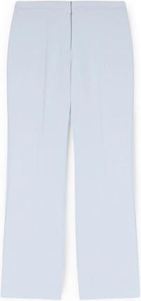 Motivi Cropped Cady Crepe Broek - Dames - Wijde Broeken - Blauw - S - Polyester - Broeken