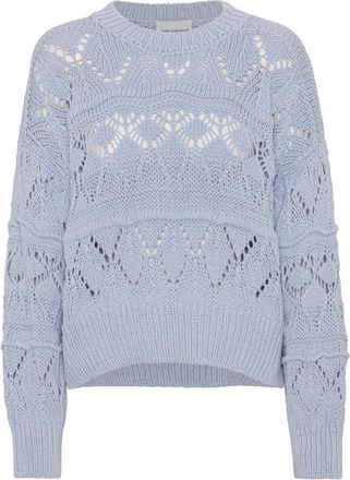 Americandreams Cassie Cotton Pullover - Dames - Ronde hals truien - Blauw - XL - Katoen - Truien & Vesten