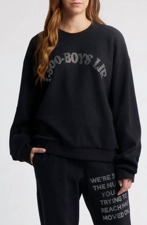 Boys Lie Kara Crewneck Graphic Sweatshirt In Black