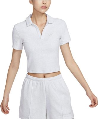 Nike (WMNS) Nike Sportswear Essential Polo Shirt Asia Sizing White DV7885-051