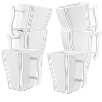 OEM Tazas De Cer&aacute;mica, Dise&ntilde;o Duradero, F&aacute;ciles De Limpiar, 330 Ml, 6 Unidades