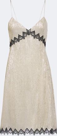 Tom Ford Vestido lencero en mezcla de seda con encaje