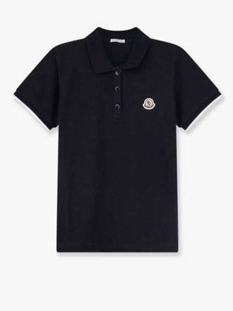 Moncler Polo in cotone con patch logo - MONCLER - gender_Woman