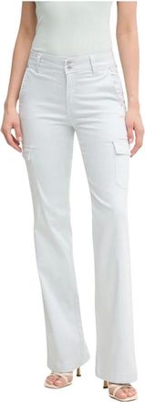 Guess Dames, Broeken, Blauw, Maat: W25 L34 Katoen