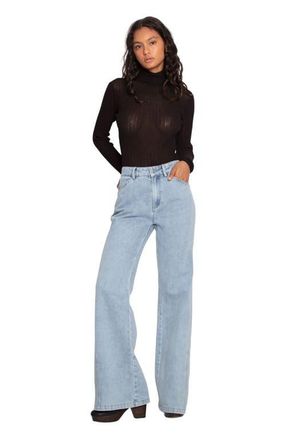 Belle & Bloom Firecracker Flare Jeans in Stonewash at Nordstrom, Size X-Small Au