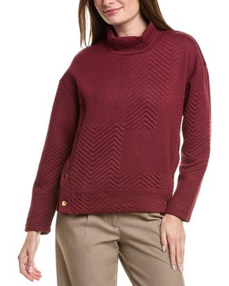 Nanette Lepore Chevron Mock Neck Sweater