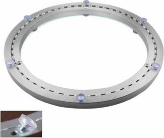 OEM Plataforma Met&aacute;lica Giratoria De &Oslash;35 Cm - Rotaci&oacute;n De 360&deg; - Acero Inoxidable - Capacidad De Carga De 300 Kg - F&aacute;cil Instalaci&oacute;n