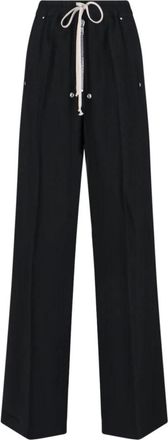 Rick Owens Wide Bela Broek - Dames - Wijde Broeken - Zwart - M - Broeken