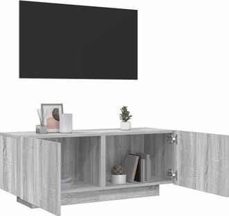 vidaXL Vidaxl - Mueble De Tv Madera Contrachapada Gris Sonoma 100x35x40 Cm
