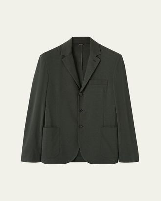 Loro Piana Mens Pique Single-Breasted Sweater Jacket