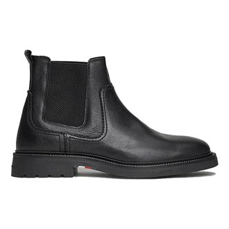 Tommy Hilfiger Schoenen, Heren, Zwart, 44 EU, Stijlvolle Chelsea Boots voor Comfort