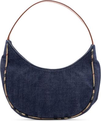 Burberry Pre-owned Burberry House Check Trimmed Denim Shoulder Bag Ladies QLVMRUICOZUP4YWQ