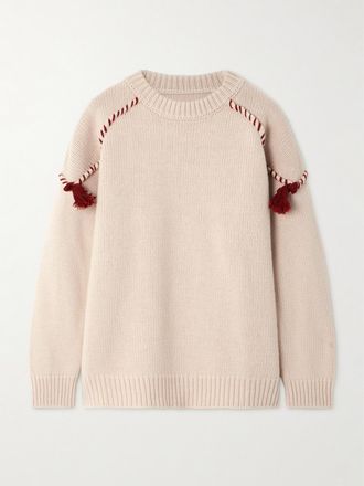 Fortela Pullover In Misto Lana E Cashmere Con Nappine - Neutri