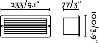 Faro Barcelona Stripe-1 Empotrable De Pared Gris Oscuro 72095