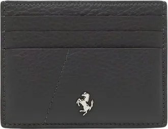 Ferrari Garnet Prancing Horse Leather Card Holder