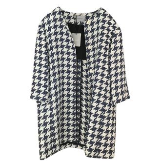 Marella Jacquard Houndstooth Coat Size S
