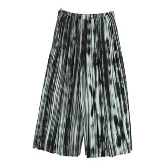 Issey Miyake Brushstroke Stripe Trousers - male - Issey Miyake - Wide Trousers - Black - M - Trousers