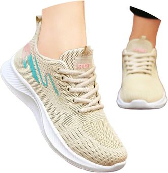 Generic Womens Breathable Mesh Slip On Sneakers for Casual Walking Gym Sports Outdoor Athletic Comfort Footwear with Flat Sole Mens Trainers Chunky Women Runn