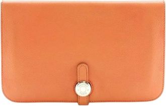 Herm&egrave;s Portafoglio combinato Dogon Duo Pre-owned - - Pre-owned - Donna - Rosa - ONE SIZE