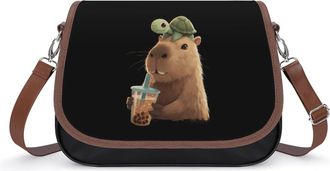 Generic Capybara And Turtle Fashion Womens Crossbody Bags Novelty Handbag Shoulder Bag Purse