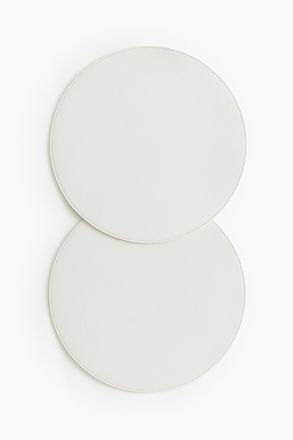 H&M 2er-Pack Runde Tischsets - White