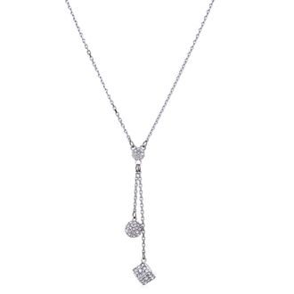 Swarovski Dextera Pendant Sphere & Cube Rhodium Shiny Crystal
