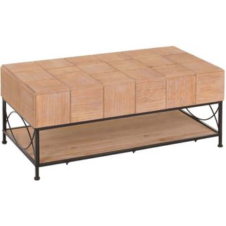 Hhg Tavolino 171, tavolo da salotto divano tavolino, ripiano in legno massiccio mdf, 51x120x61cm