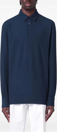 Loro Piana Polo a maniche lunghe - Blu