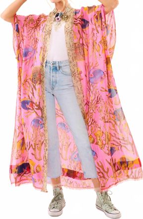 Aratta Deep Sea Duster In Fuchsia