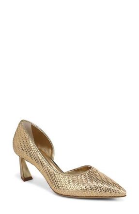 Franco Sarto Tawny Pointed Toe Half dOrsay Pump in Gold at Nordstrom, Size 6.5