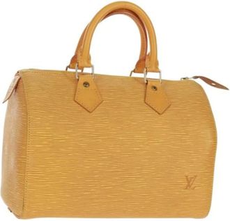 Louis Vuitton Pre-owned Handbags, female, Yellow, Size: ONE SIZE Pre-owned Vintage Leather Handbag