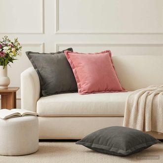 vidaXL Vidaxl Cuscino 12 Pz Houten Grigio Chiaro 50 X 50 Cm Velluto