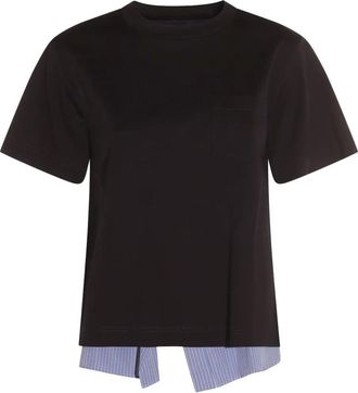 sacai T-shirt con design a strati - Blu