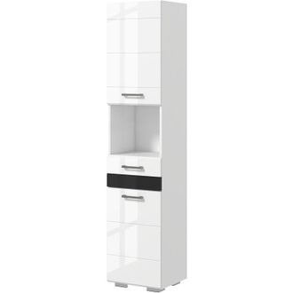 Kleankin Kleankin - Colonna Bagno in mdf con Ripiano Aperto Cassetto e Armadietto Chiuso