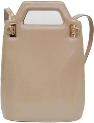 Ferragamo Pre-owned Dh-21 3483 Handtas - Dames - Vintage Handtas - Roze - ONE Size - Leer - Vintage