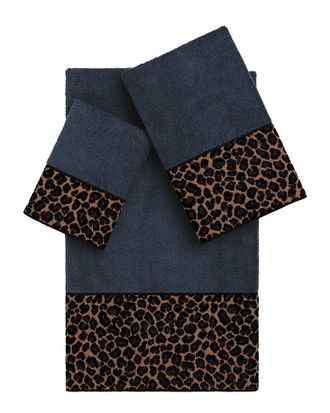 Linum Home Textiles 100% Turkish Cotton 3Pc Embellished Towel Set